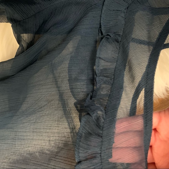 NWT TORRID | Chiffon Cold Shoulder Neck Tie Blouse Shirt Top Plus Size 2X - Picture 8 of 11